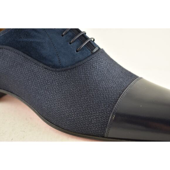 Christian Louboutin Greggo Flat Marine Blue Lace Up Oxford Dress Loafer 46 13 main image 16